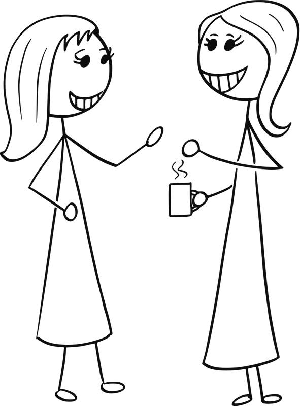 Rozmowa – ilustracja dwóch osób rozmawiających